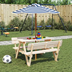 vidaXL Garden Umbrella for Kids with Wooden Pole Ø120x140 cm 1