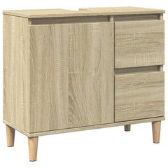 vidaXL Bathroom Cabinet Sonoma Oak 65x33x60 cm Engineered Wood 2