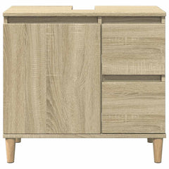 vidaXL Bathroom Cabinet Sonoma Oak 65x33x60 cm Engineered Wood 4