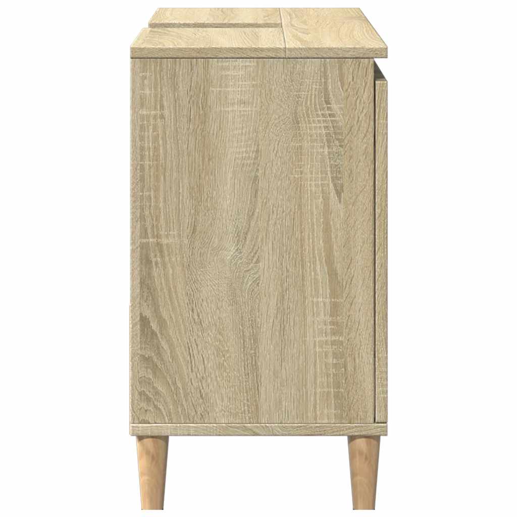 vidaXL Bathroom Cabinet Sonoma Oak 65x33x60 cm Engineered Wood 5