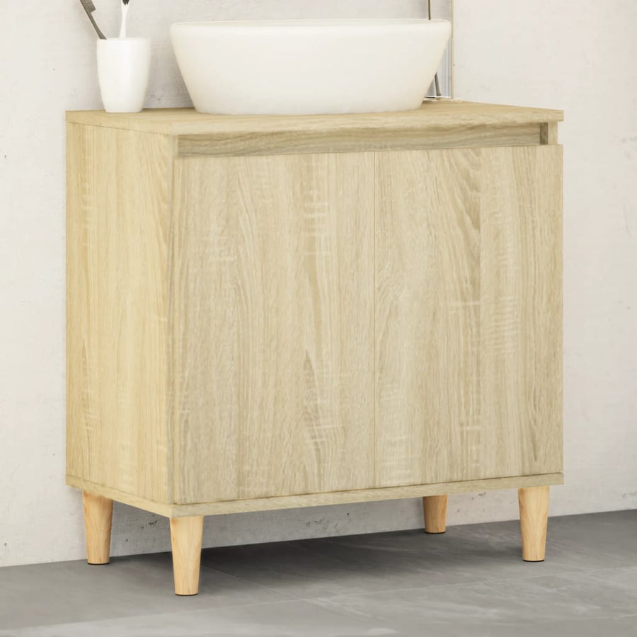 vidaXL Sink Cabinet Sonoma Oak 58x33x60 cm Engineered Wood 1