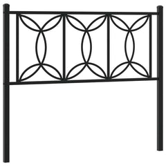 vidaXL Metal Replace Headboard Black 107 cm 2