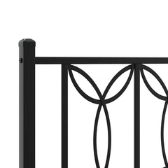 vidaXL Metal Replace Headboard Black 193 cm 5