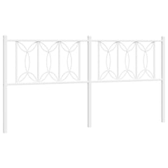 vidaXL Metal Replace Headboard White 180 cm 2