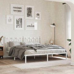 vidaXL Metal Replace Headboard White 180 cm 3