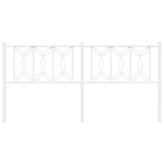 vidaXL Metal Replace Headboard White 180 cm 4