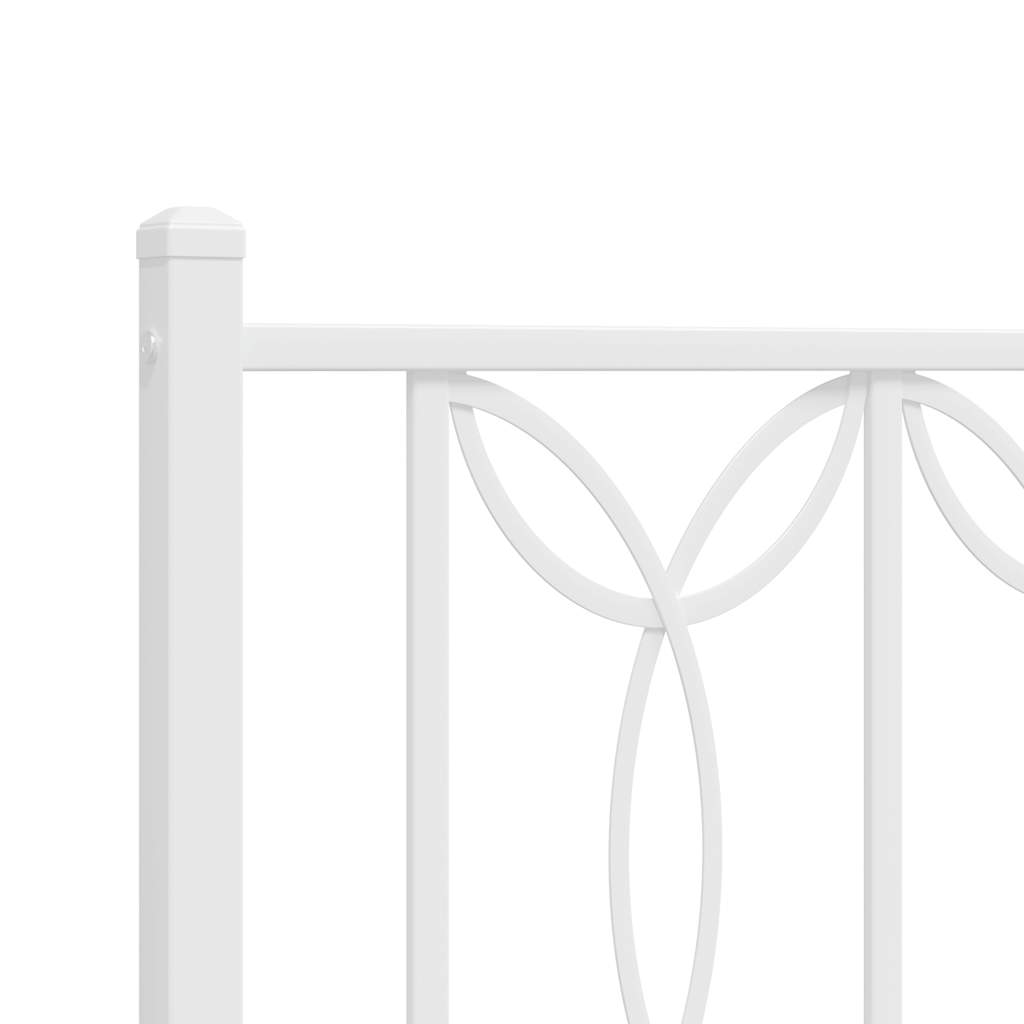 vidaXL Metal Replace Headboard White 180 cm 5