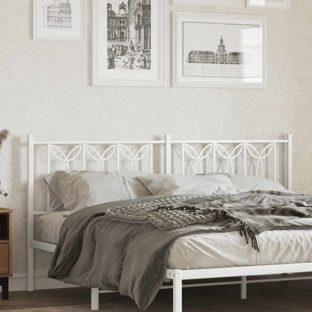 vidaXL Metal Replace Headboard White 180 cm 1