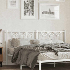 vidaXL Metal Replace Headboard White 180 cm 1