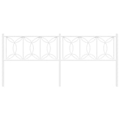 vidaXL Metal Replace Headboard White 193 cm 4