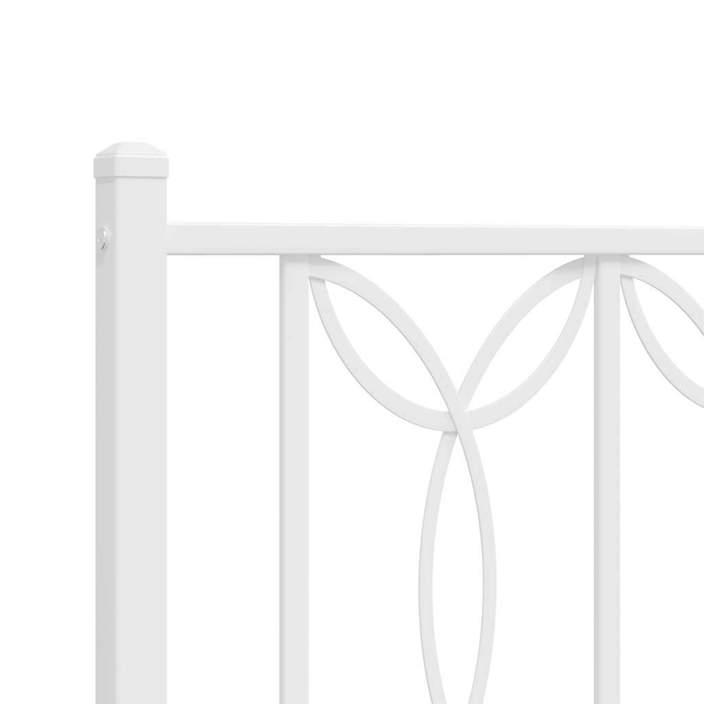 vidaXL Metal Replace Headboard White 193 cm 5
