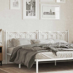 vidaXL Metal Replace Headboard White 193 cm 1