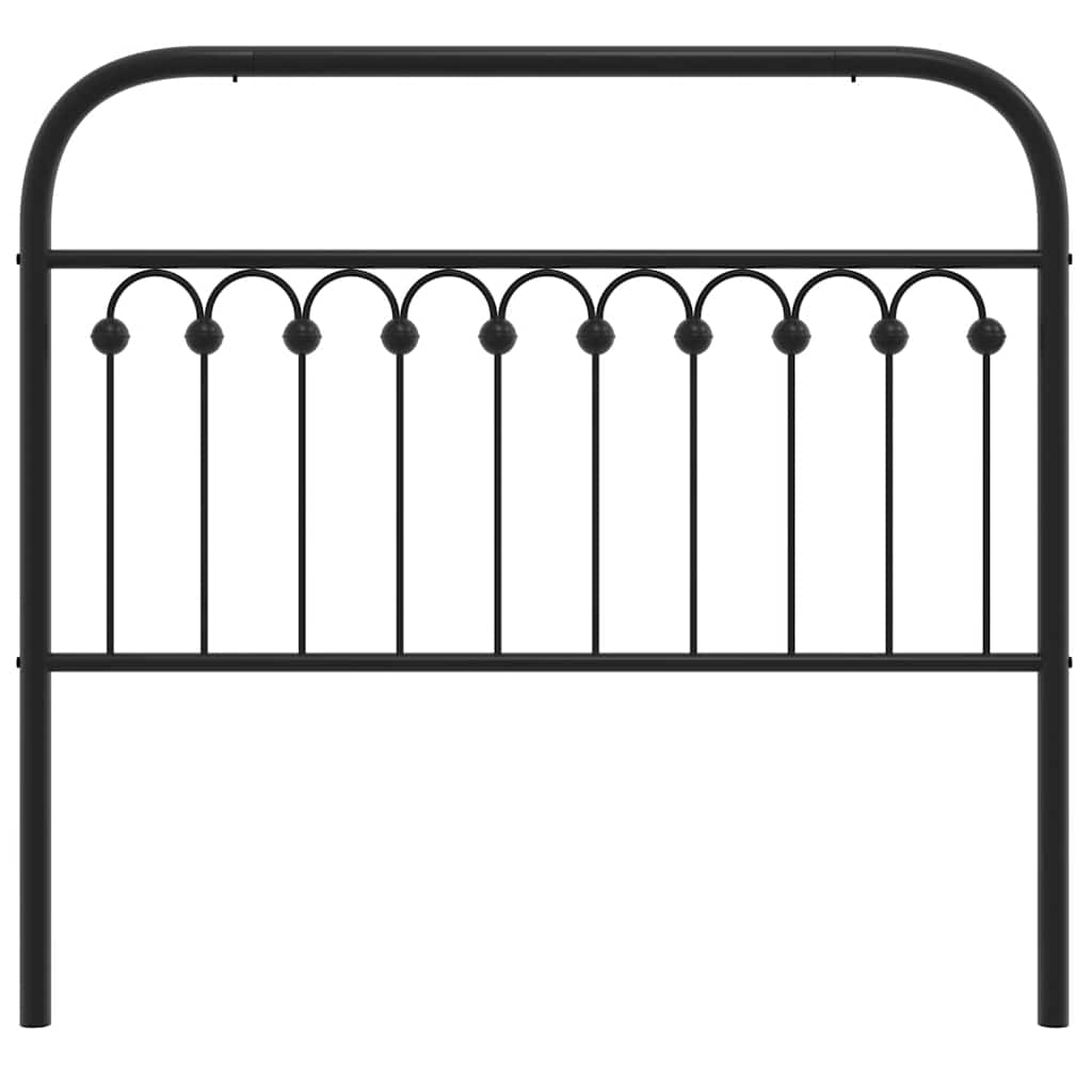 vidaXL Metal Replace Headboard Black 107 cm 4