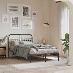 vidaXL Metal Replace Headboard Black 120 cm 3