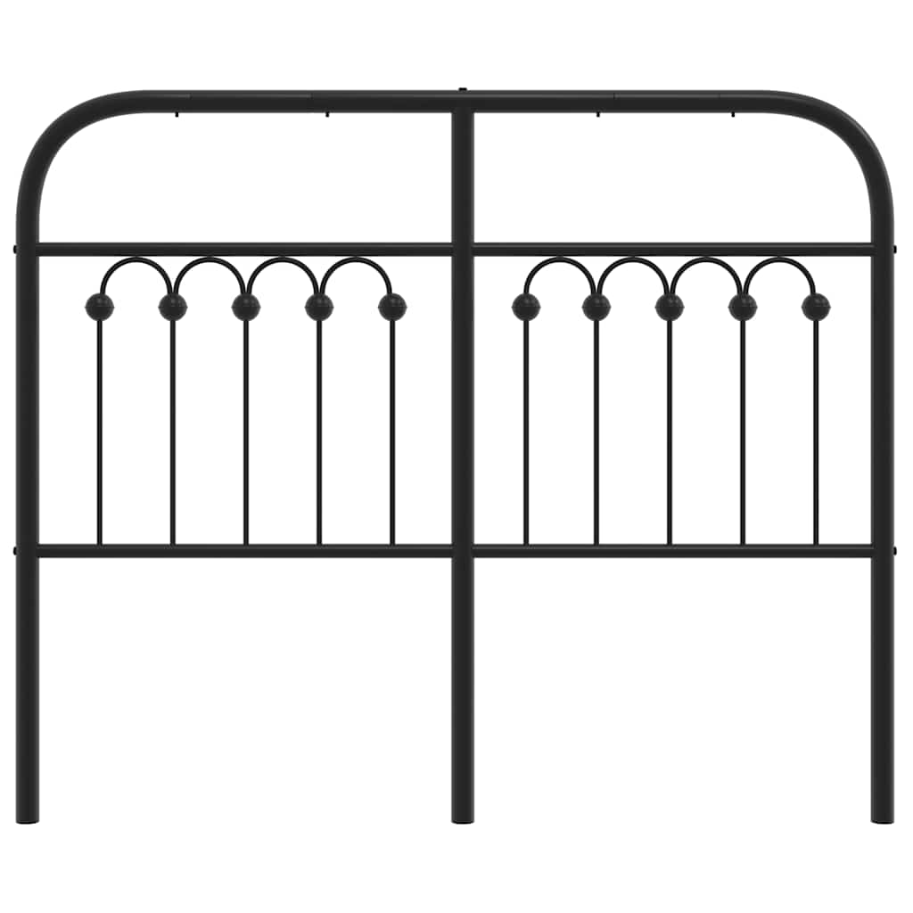 vidaXL Metal Replace Headboard Black 120 cm 4