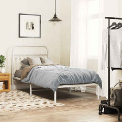 vidaXL Metal Replace Headboard White 90 cm 3