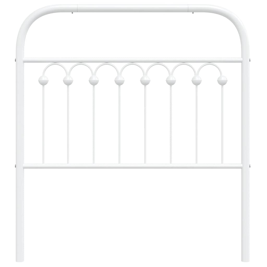 vidaXL Metal Replace Headboard White 90 cm 4