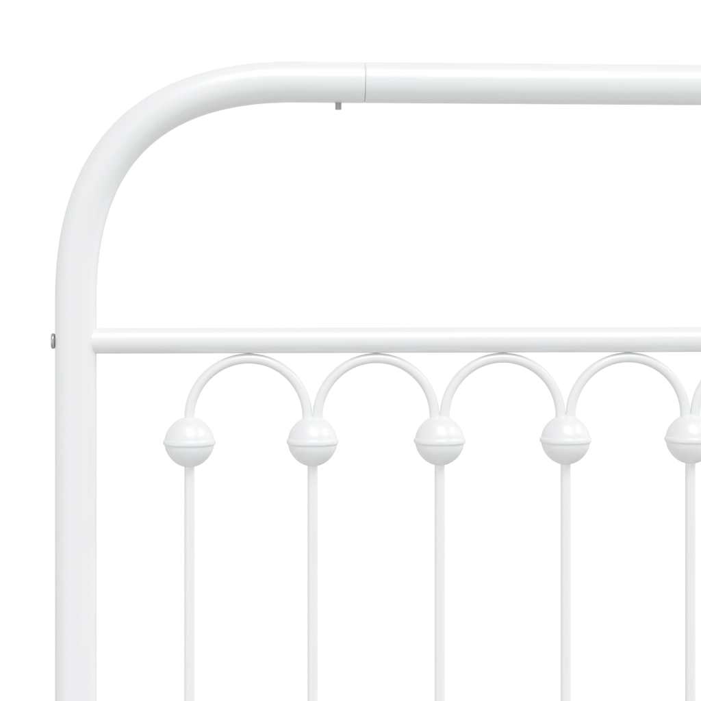 vidaXL Metal Replace Headboard White 90 cm 5