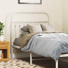 vidaXL Metal Replace Headboard White 90 cm 1