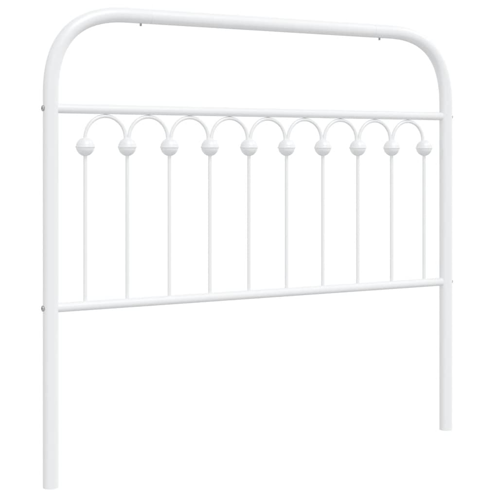 vidaXL Metal Replace Headboard White 107 cm 2