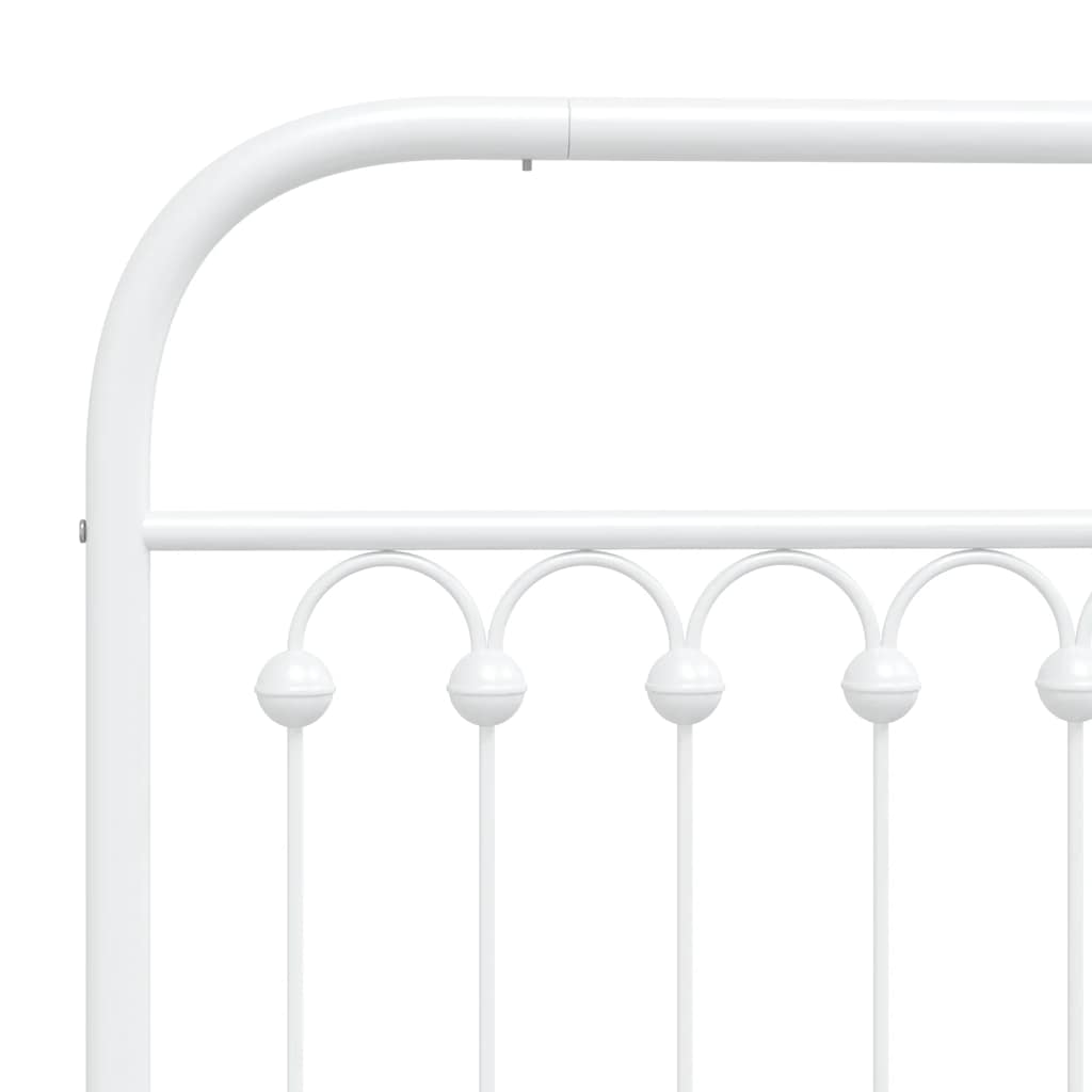 vidaXL Metal Replace Headboard White 107 cm 5