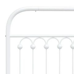 vidaXL Metal Replace Headboard White 107 cm 5