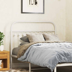 vidaXL Metal Replace Headboard White 107 cm 1