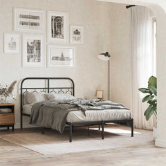 vidaXL Metal Replace Headboard Black 120 cm 3