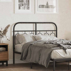 vidaXL Metal Replace Headboard Black 120 cm 1