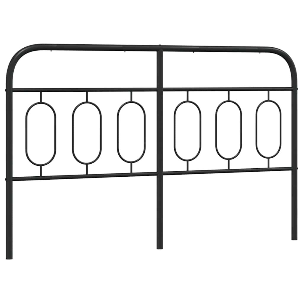 vidaXL Metal Replace Headboard Black 137 cm 2