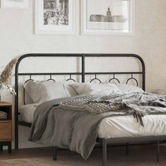 vidaXL Metal Replace Headboard Black 137 cm 3