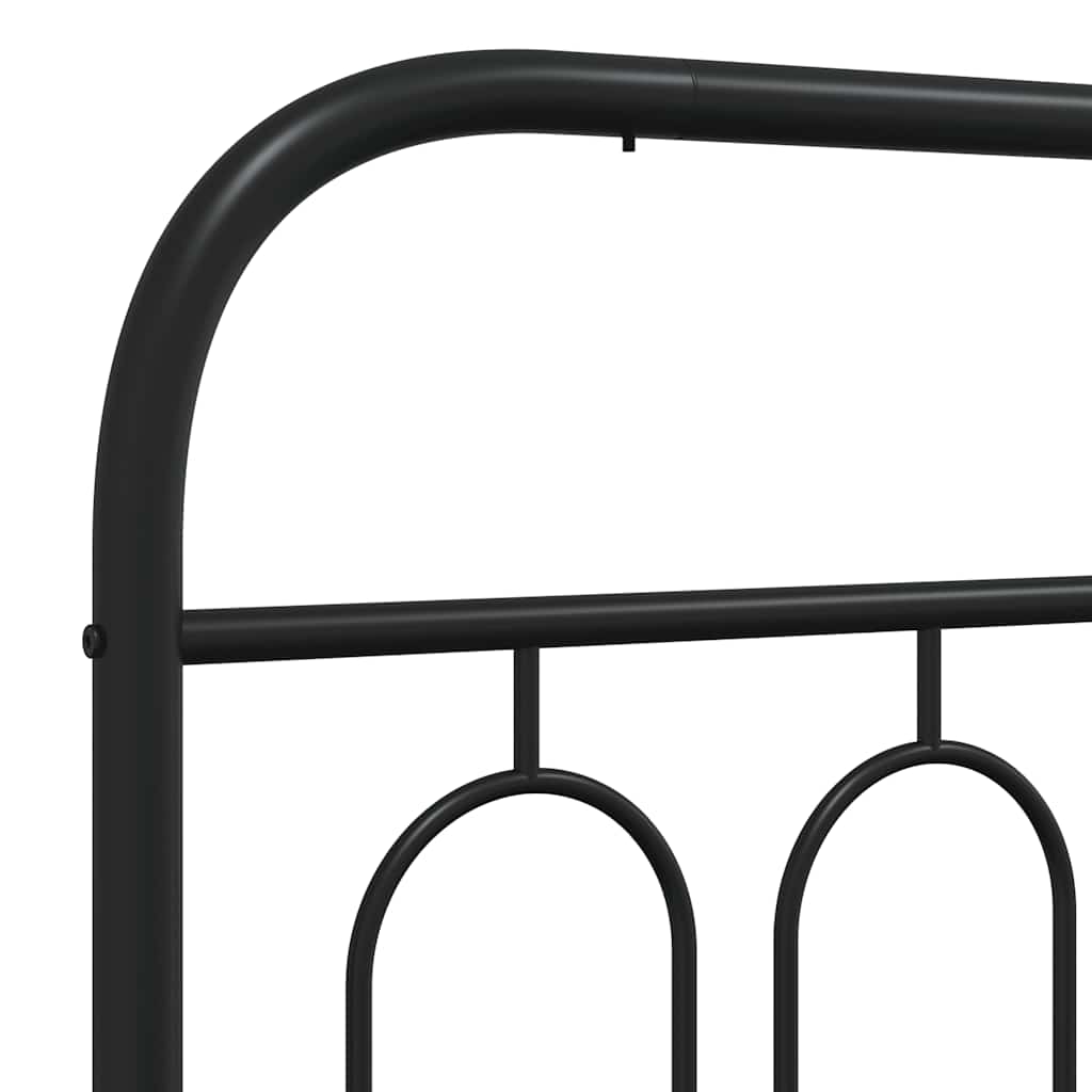 vidaXL Metal Replace Headboard Black 137 cm 5
