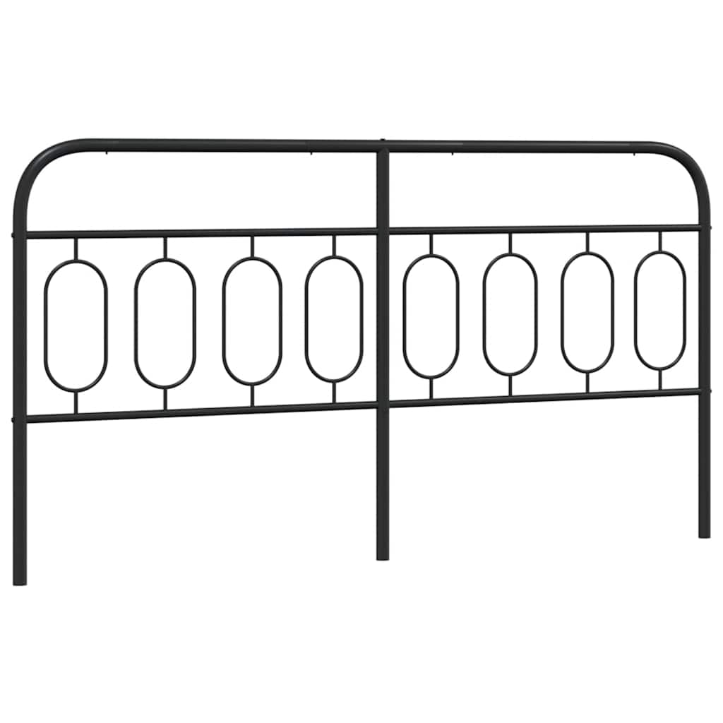 vidaXL Metal Replace Headboard Black 160 cm 2