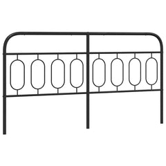 vidaXL Metal Replace Headboard Black 183 cm 2