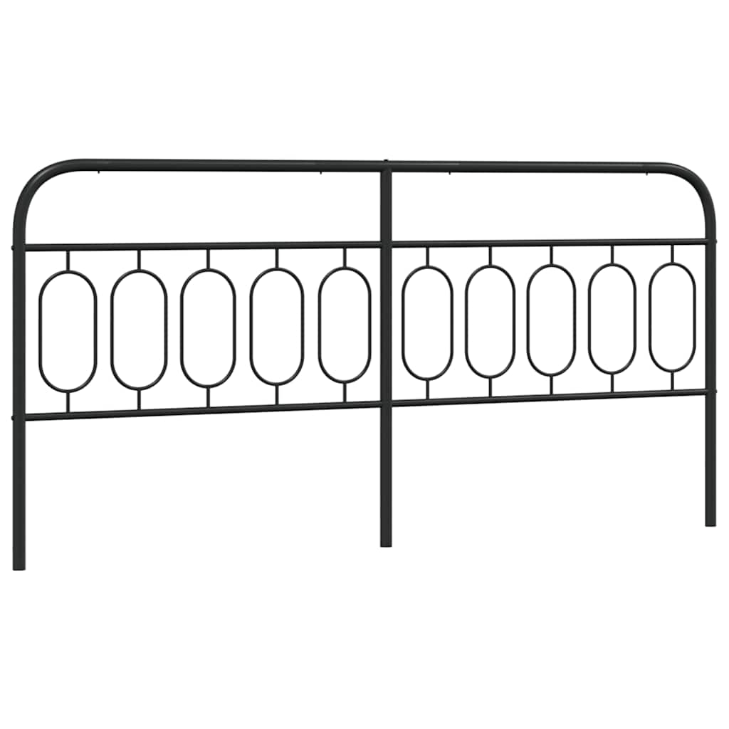 vidaXL Metal Replace Headboard Black 200 cm 2