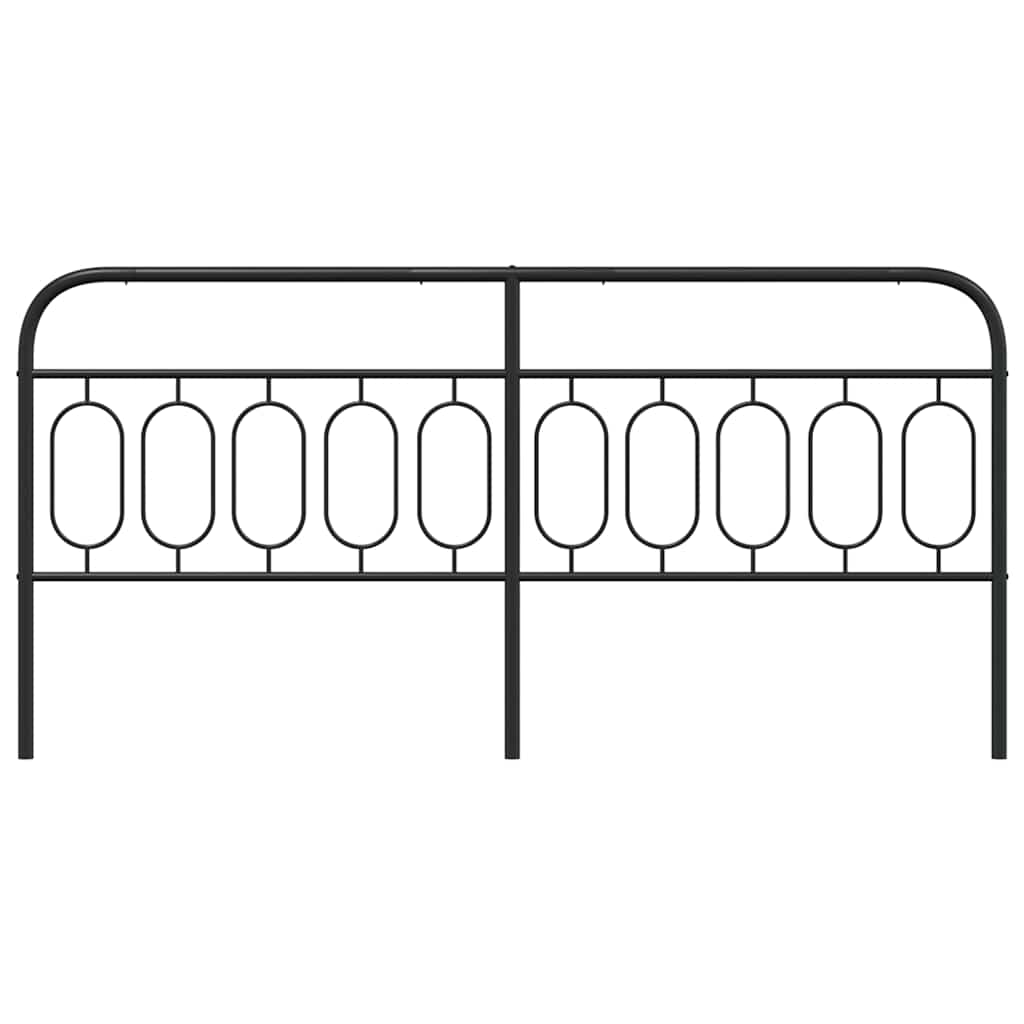 vidaXL Metal Replace Headboard Black 200 cm 4