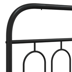 vidaXL Metal Replace Headboard Black 200 cm 5