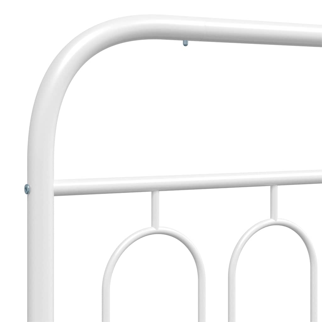 vidaXL Metal Replace Headboard White 120 cm 5