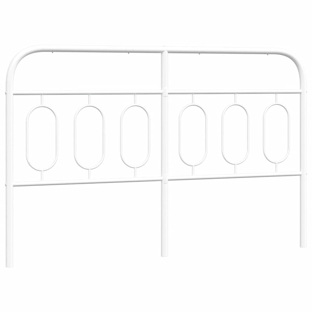 vidaXL Metal Replace Headboard White 137 cm 2
