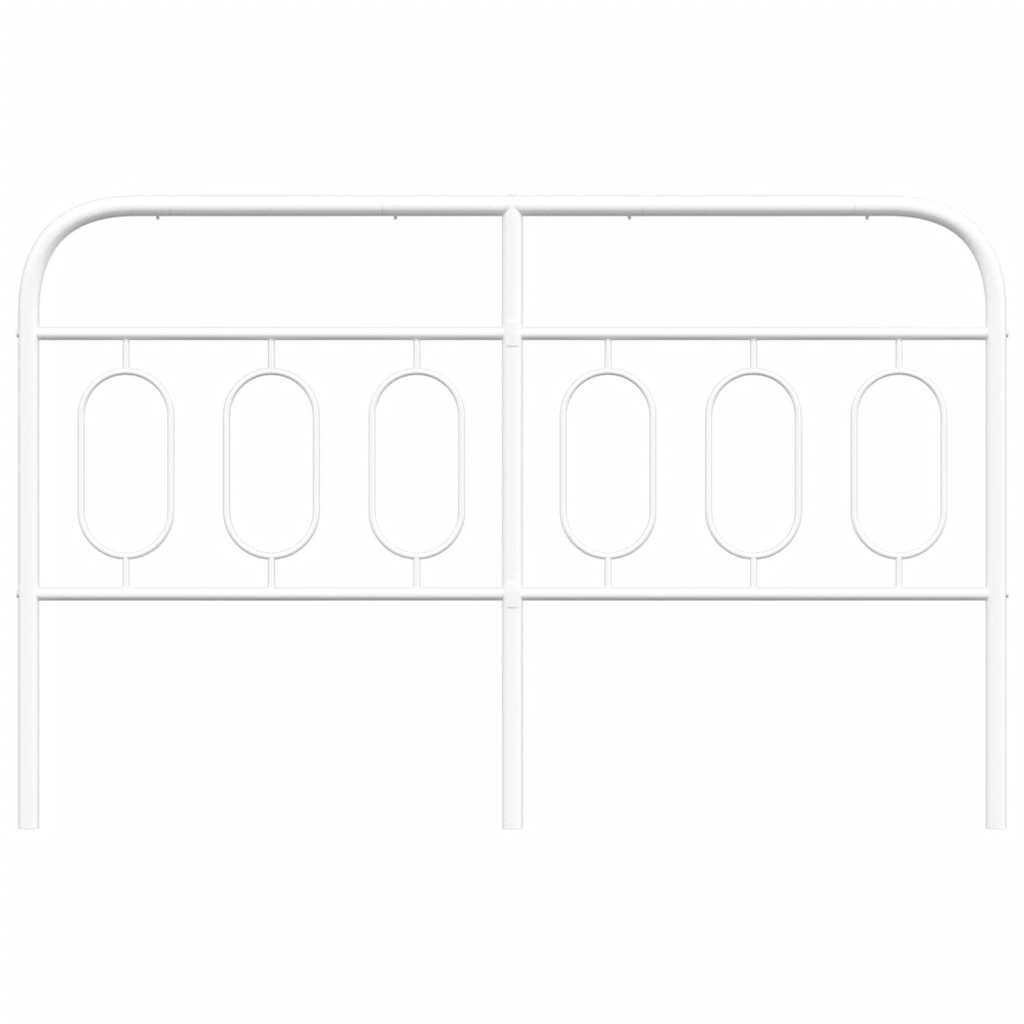 vidaXL Metal Replace Headboard White 137 cm 4