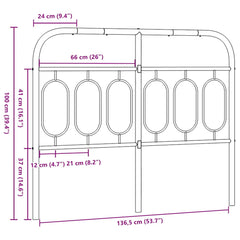vidaXL Metal Replace Headboard White 137 cm 6