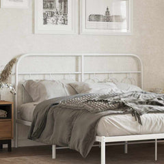 vidaXL Metal Replace Headboard White 137 cm 1