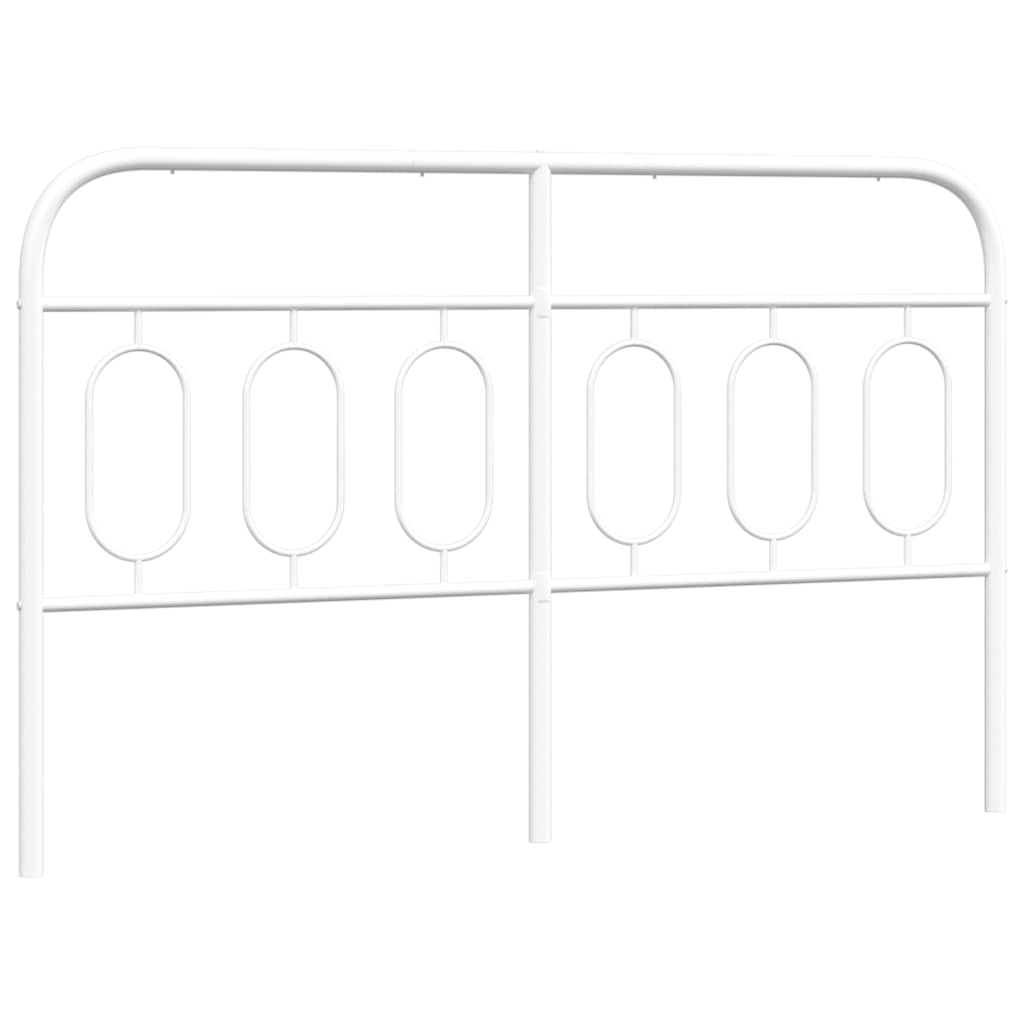 vidaXL Metal Replace Headboard White 150 cm 2