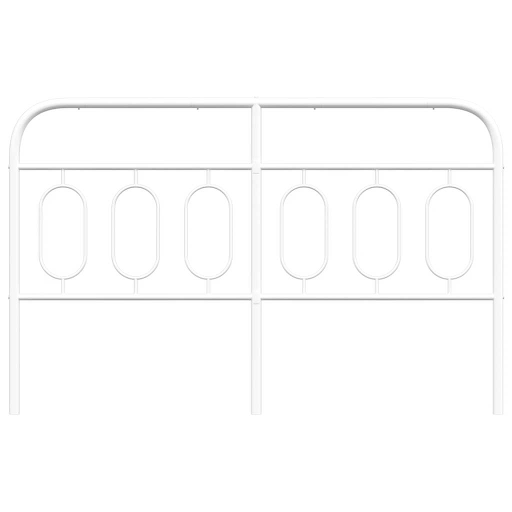 vidaXL Metal Replace Headboard White 150 cm 4