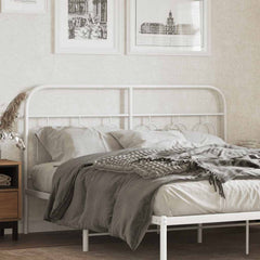 vidaXL Metal Replace Headboard White 150 cm 1