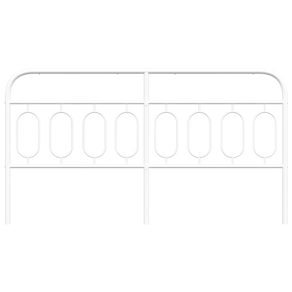 vidaXL Metal Replace Headboard White 160 cm 4