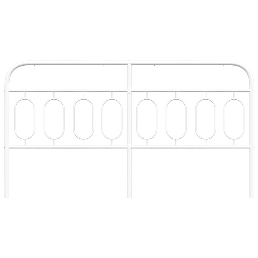 vidaXL Metal Replace Headboard White 183 cm 4