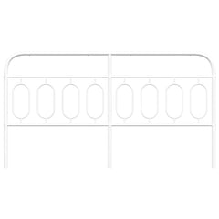 vidaXL Metal Replace Headboard White 183 cm 4