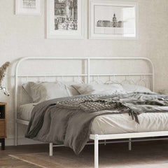vidaXL Metal Replace Headboard White 183 cm 1