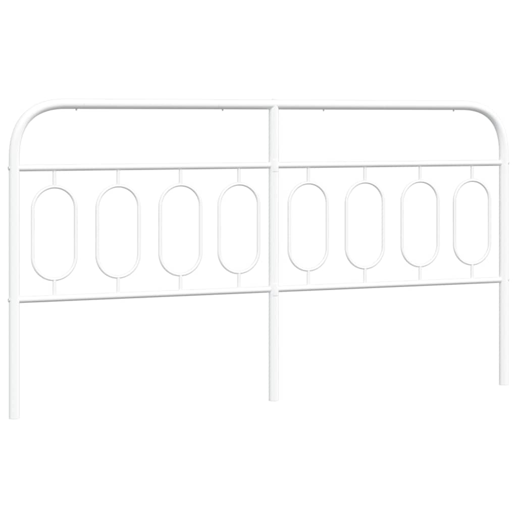 vidaXL Metal Replace Headboard White 193 cm 2